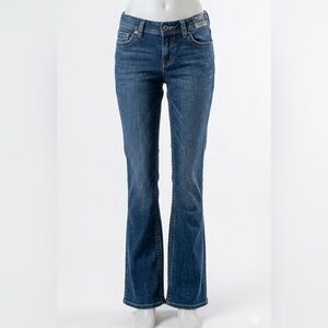 Silver Jeans Suki Surplus Bootcut Mid Rise Dark Wash Jeans Women’s Size 27/34